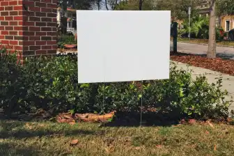 Blank White Yard Signs