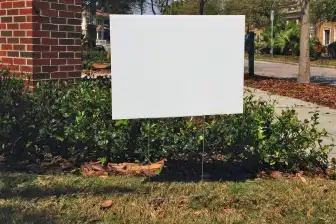 Blank Opaque Yard Signs