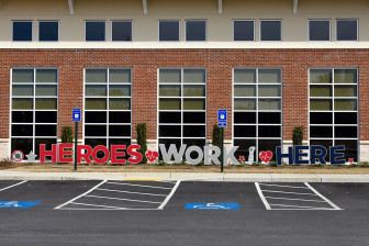 Heroes Work Here | Corrugated Plastic Yard Letters