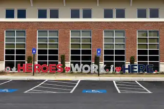 Heroes Work Here | Corrugated Plastic Yard Letters