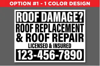 Custom Printed Roofing Company Yard Signs| Best Price