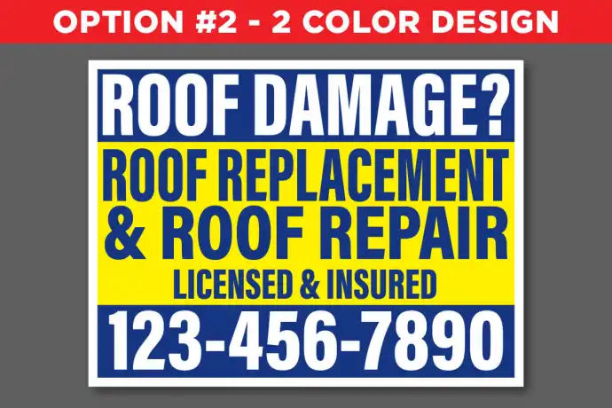 Custom Printed Roofing Company Yard Signs| Best Price