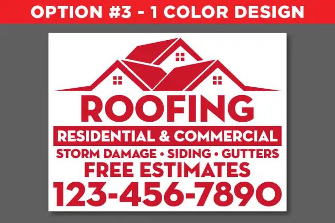 Custom Printed Roofing Company Yard Signs| Best Price