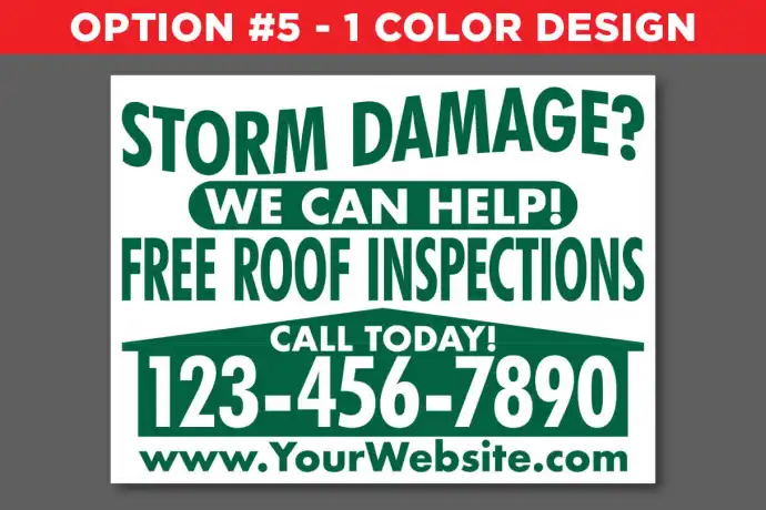 Custom Printed Roofing Company Yard Signs| Best Price