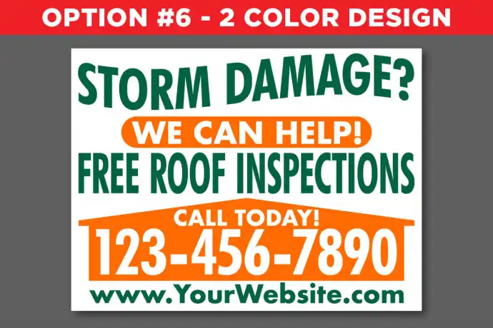 Custom Printed Roofing Company Yard Signs| Best Price