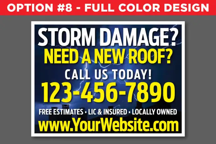 Custom Printed Roofing Company Yard Signs| Best Price