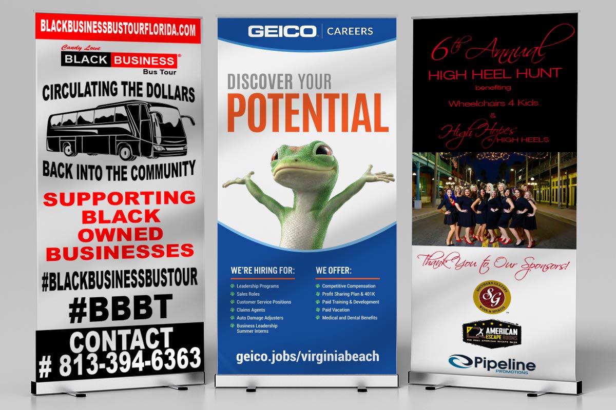 Workforce Development Retractable Banner Custom Promotional Wide Retractable Banner Stands - Pacific