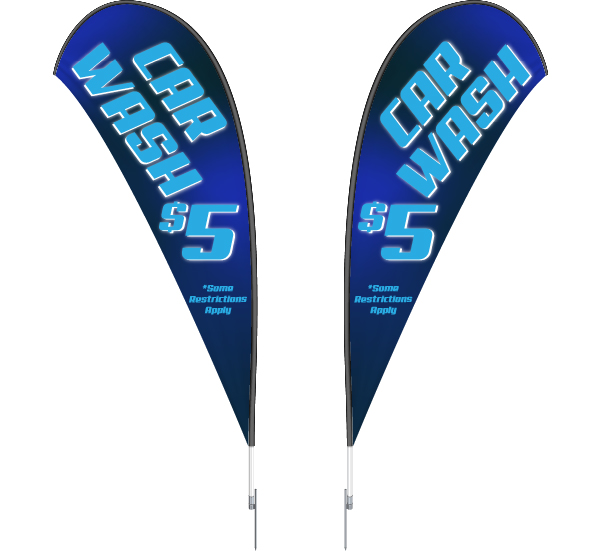 teardrop flag double sided